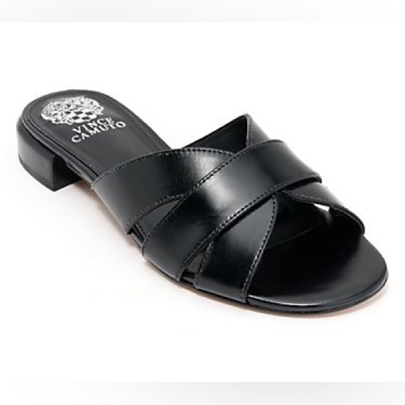 Vince Camuto- NEW Maydree Glossy Black Women's sandals - Picture 1 of 4